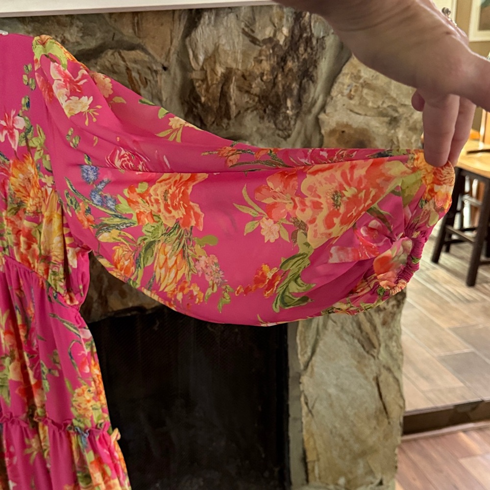 Flying Tomato Pink Floral High Low Dress - Picture 5 of 5